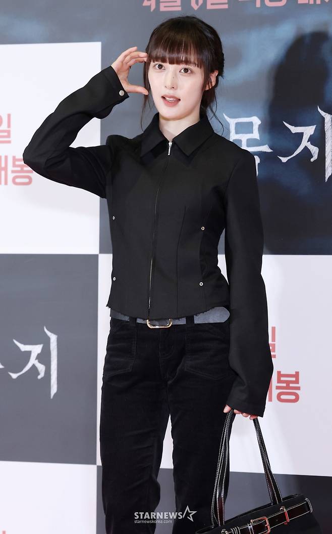 배우 김보라가 30일 서울 송파구 잠실 롯데시네마 월드타워에서 진행된 영화 '살목지' VIP 시사회에 참석해 포즈를 취하고 있다. /2026.03.30 /사진=김휘선 hwijpg@