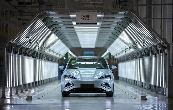 ▲비야디(BYD) 생산 공장 전경.