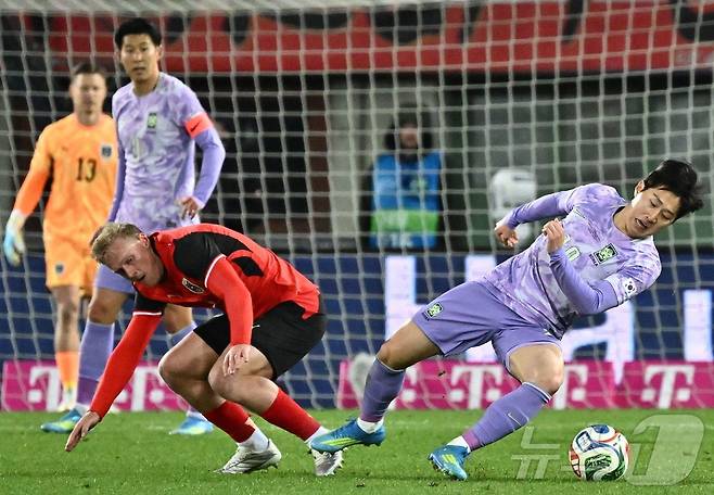 한국은 오스트리아에 0-1로 졌다.ⓒ AFP=뉴스1