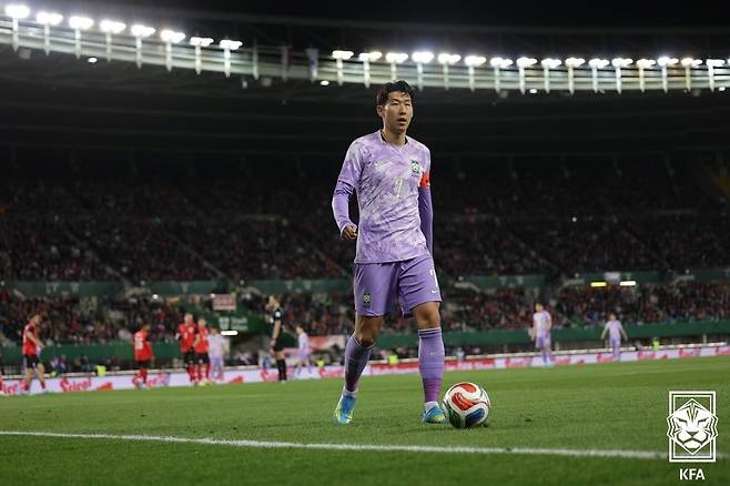 축구대표팀의 주장이자 해결사인 손흥민(대한축구협회 제공)