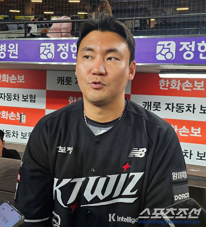 인터뷰에 임한 장성우. 김영록 기자