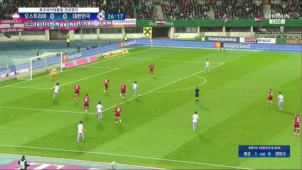 오른발 슈팅을 하지 못해 기회를 날린 이강인. ⓒTV조선