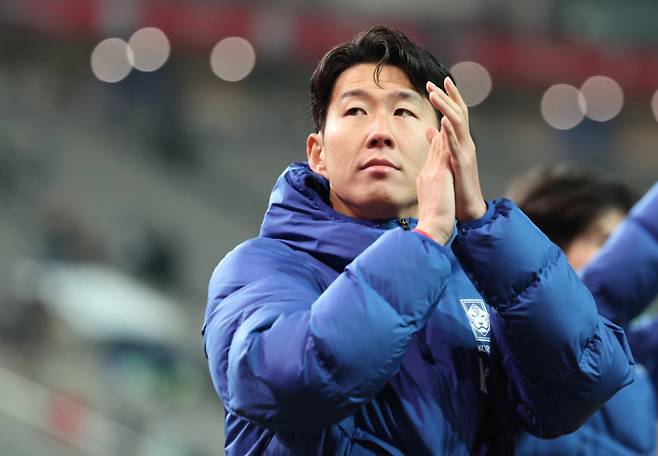 축구대표팀 주장 손흥민(33)이 에이징커브에 대한 우려에 "난 그렇게 생각하지 않는다"고 반박했다. /사진=뉴시스