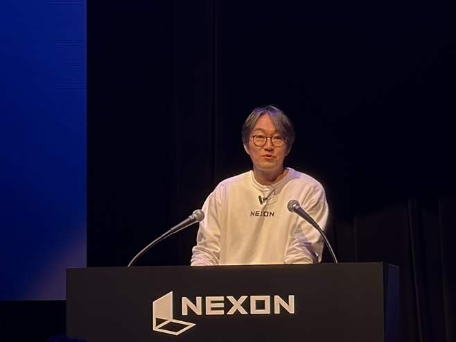 이정헌 넥슨 일본법인 대표가 31일(현지시간) 일본 도쿄 시부야구 스트림홀에서 열린 ‘자본시장브리핑(CMB) 2026’에서 참석해 발언하는 모습 [차민주 기자/chami@]