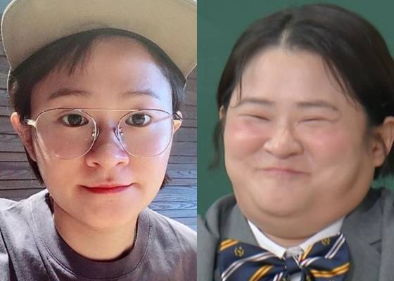 김신영 요요 전(왼쪽), 후 /사진=김신영 SNS, JTBC 아는 형님
