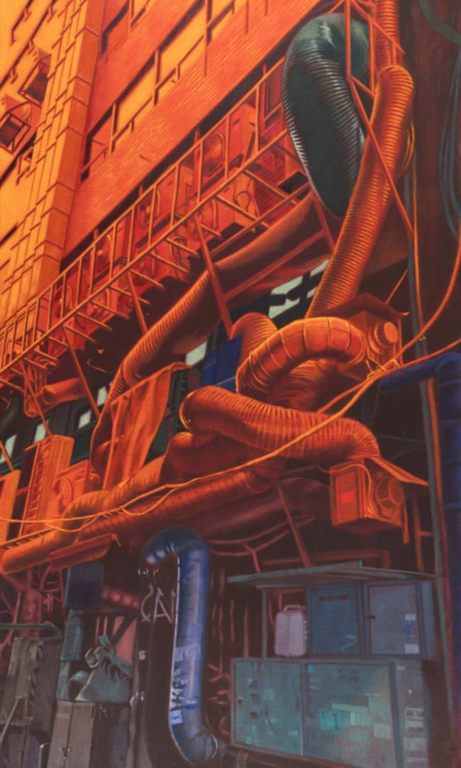 ▲ 도시 풍경을 묘사한 대형 작품 'Vents'