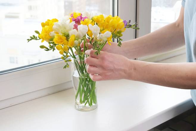 화병의 물은 최소 이틀에 한 번, 가능하면 매일 교체하는 것이 이상적이다. 사진=게티이미지뱅크