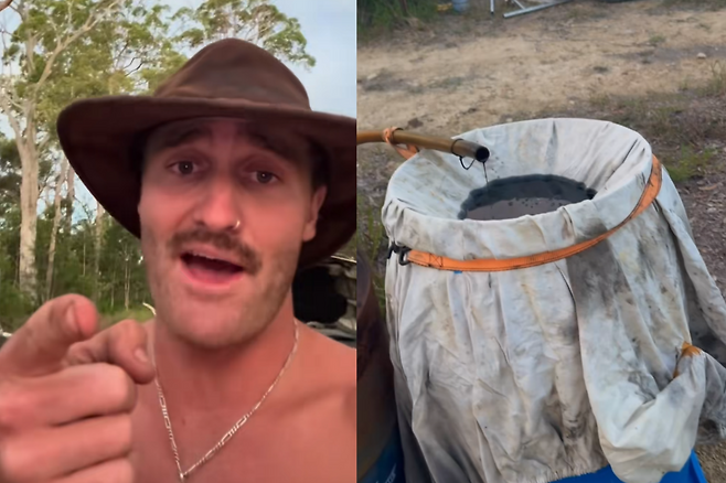 소셜미디어(SNS)에서 140만 회 이상의 조회수를 기록하며 화제가 된 호주 기술자 브루스 던의 ‘자가제조 경유’ 영상. 사진=틱톡(@heres_brucy)