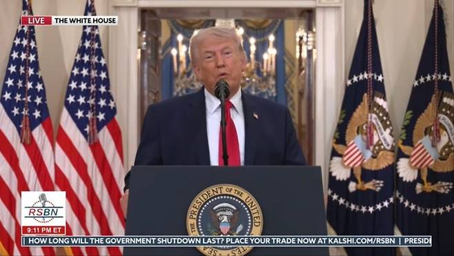 도널드 트럼프 대통령. 유튜브 캡처