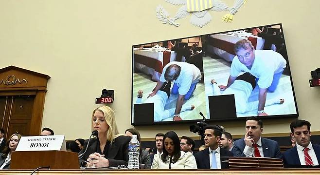 엡스타인 파일에 대해 발언하는 팸 본디 미 법무장관 [출처=게티이미지]