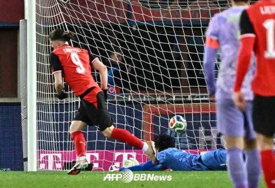 1일(한국시간) 오스트리아 빈의 에른스트 하펠 경기장에서 열린 A매치 평가전 한국과 오스트리아의 경기 모습. /AFPBBNews=뉴스1