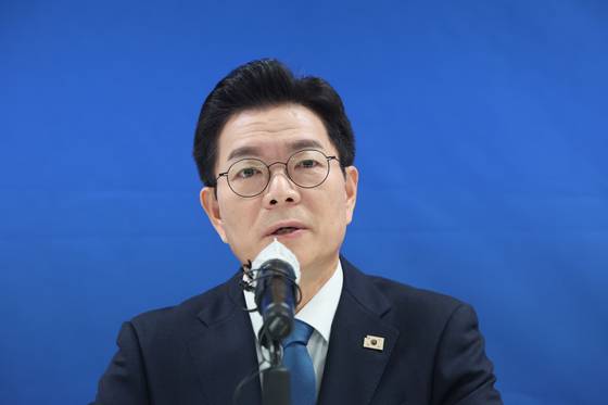 더불어민주당 서울시장 예비후보인 정원오 전 성동구청장이 지난달 11일 서울 종로구 상연재에서 열린 캠프 1차 프레스데이에서 발언하고 있다. 〈사진=연합뉴스〉