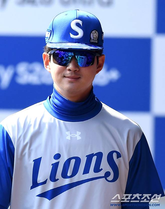28일 대구 삼성라이온즈파크에서 열리는 삼성과 롯데의 개막전 경기. 훈련을 준비하고 있는 구자욱. 대구=송정헌 기자songs@sportschosun.com/2026.03.28/
