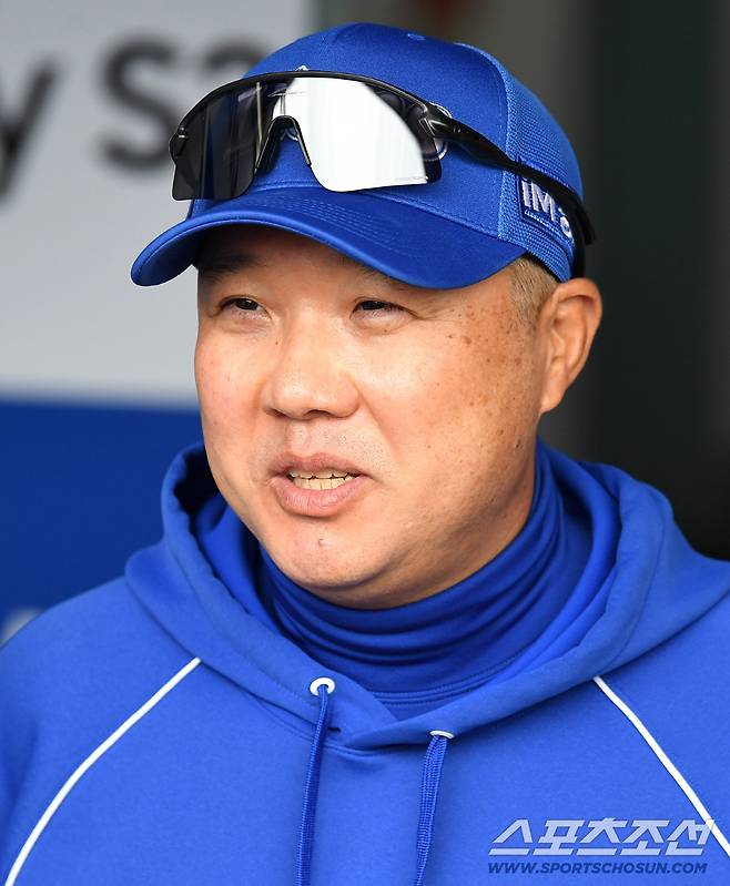 31일 대구 삼성라이온즈파크에서 열리는 삼성과 두산의 경기. 기자들 질문에 답하고 있는 삼성 박진만 감독. 대구=송정헌 기자songs@sportschosun.com/2026.03.31/