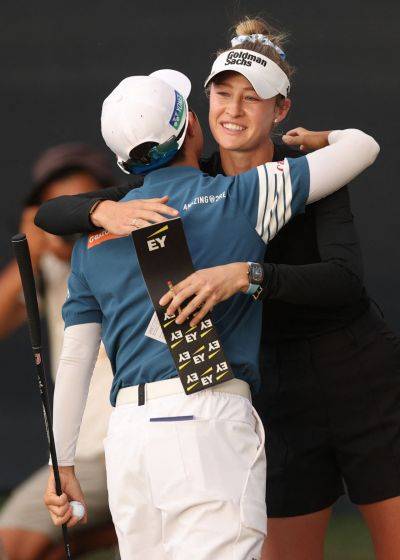 김효주의 벽에 막혀 2주 연속 준우승에 만족한 넬리 코르다는 "김효주의 경기력은 대단했다"고 극찬했다. AFP연합뉴스