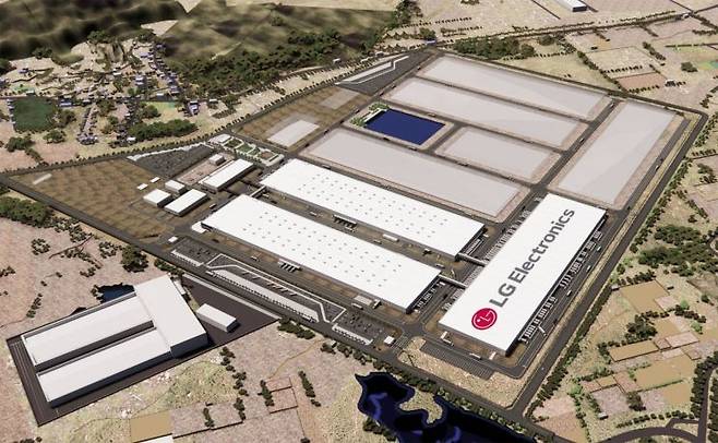 LG전자의 인도 스리시티 공장 조감도. LG전자