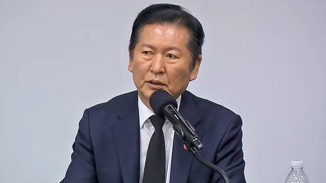 최고위원회의에서 발언하는 정청래 더불어민주당 대표