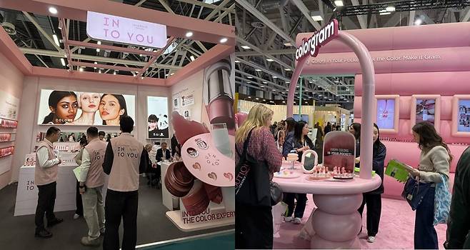 K뷰티 모방하는 C뷰티 부스 모습. (사진=최수진 기자)