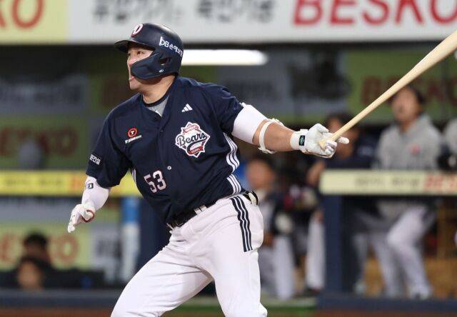 타격감이 좋지 않은 양석환./두산 베어스