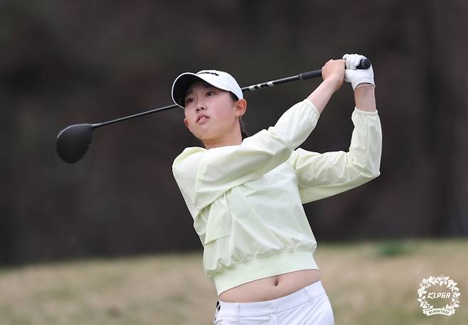 김서아의 드라이버 스윙. KLPGA 제공.