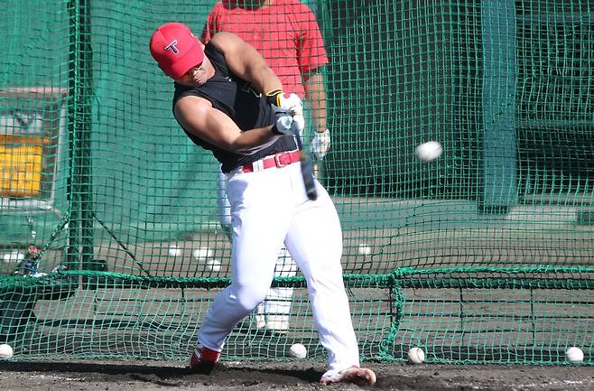 ▲ KIA 현재 외야에 변수가 생긴다면 콜업 후보가 될 수도 있는 한승연 ⓒKIA타이거즈