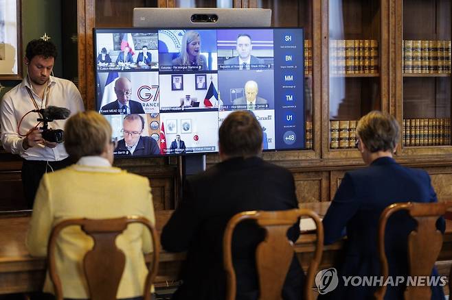 외무장관 화상회의 [EPA 연합뉴스. 재판매 및 DB 금지]