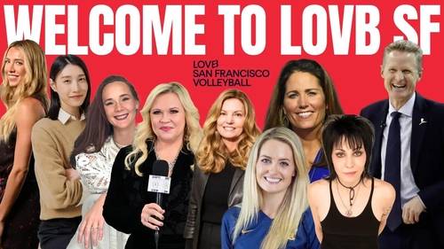 미국 여자배구 LOVB 샌프란시스코 공동 구단주가 된 김연경(왼쪽 2번째). [LOVB 홈피 캡처. 재판매 및 DB 금지]