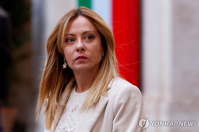 조르자 멜로니 이탈리아 총리 [로이터 연합뉴스 자료사진. 재판매 및 DB 금지]