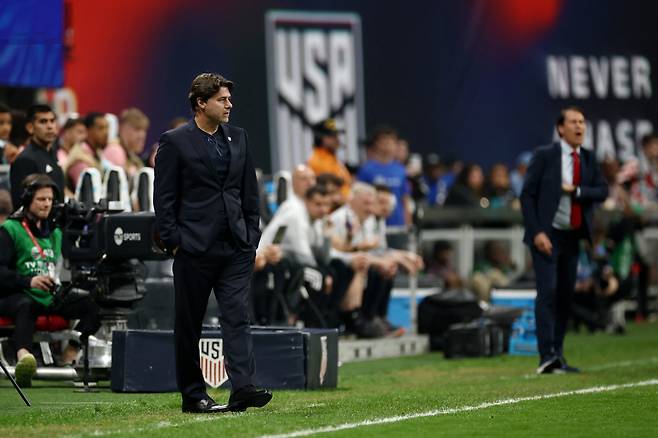 ATLANTA, GEORGIA - MARCH 28: Mauricio Pochettino, Head Coach of United States looks on during the International Friendly match between United States and Belgium at Mercedes-Benz Stadium on March 28, 2026 in Atlanta, Georgia.   Jared C. Tilton/Getty Images/AFP (Photo by Jared C. Tilton / GETTY IMAGES NORTH AMERICA / Getty Images via AFP)







<저작권자(c) 연합뉴스, 무단 전재-재배포, AI 학습 및 활용 금지>