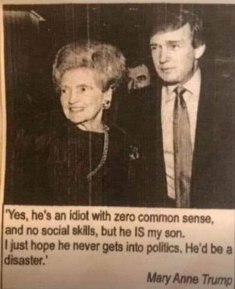 남아프리카공화국 주재 이란 대사관이 지난달21일(현지시간) 엑스(X·옛 트위터)에 올린 게시글. 해당 게시글에서 도널드 트럼프 대통령의 어머니인 메리 앤 매클라우드 트럼프는 “그는 상식도 없고 사회성도 없는 바보지만, 내 아들이다”며 “그가 절대 정치에 발을 들여놓지 않기를 바란다. 그는 재앙이 될 것이다”고 주장하고 있다. 다만 해당 주장의 진위여부는 판명되지 않은 것으로 알려졌다. [엑스 캡처]