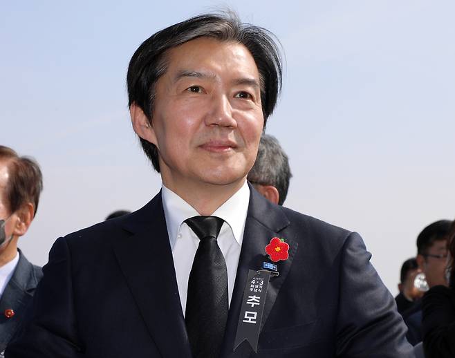 조국혁신당 조국 대표가 지난 3일 제주4·3평화공원에서 열린 제78주년 4·3 희생자 추념식에 참석하고 있다. 뉴스1