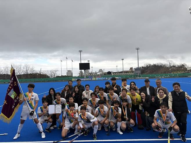 우승 제천고 선수단.  [대한하키협회 제공. 재판매 및 DB 금지]