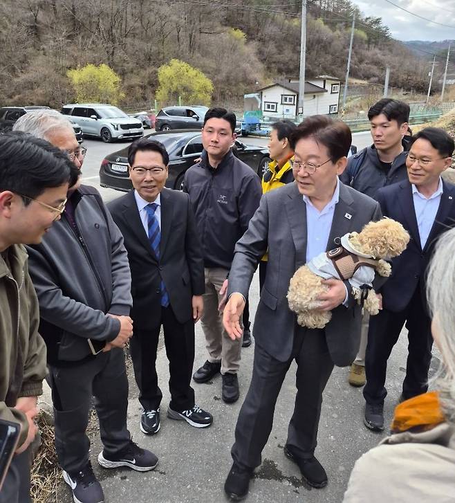 이재명 대통령이 4일 경북 안동에 찾았다.('이삼걸과 함께하는 안동' 페이스북 갈무리).2026.04.05.ⓒ 뉴스1