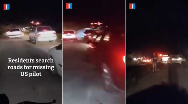 이란 신정통치 저항성향 매체 이란인터내셔널은 5일(현지시간) X 공식 계정에 올린 영상에서 지난 4일 밤 데다슈트 주의 주민들이 미군 특수부대가 추락한 F-15E 전투기 실종 조종사(장교) 수색작전을 벌이는 중 접근 가능한 도로에 수많은 차량을 몰고 가 정체를 유발한 정황을 알렸다. 일각에선 이슬람혁명수비대(IRGC)의 신속한 현장 배치를 막은 게 아니냐는 해석이 나오고 있다.[이란인터내셔널 X 게시물 갈무리]