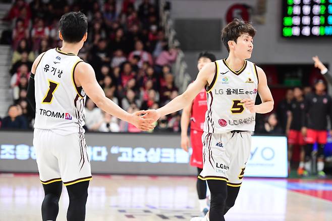 창원 LG를 대표하는 유기상과 양준석. KBL 제공