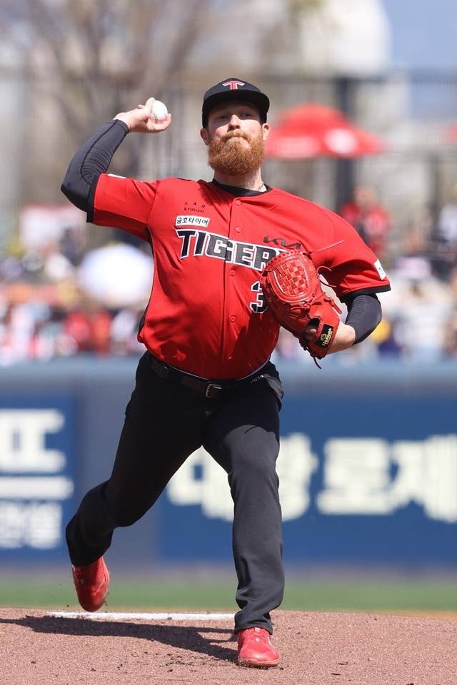 5일 NC전에서 완벽투를 펼친 올러. 사진=KIA 제공