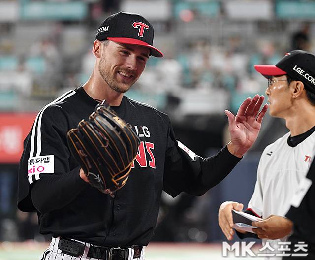 LG의 에이스인 톨허스트. 사진=천정환 기자
