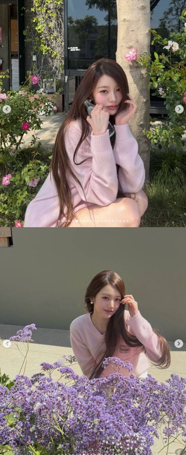 그룹 아이브(IVE) 장원영이 '봄의 여신'으로 변신해 팬들의 마음을 설레게 했다./장원영 소셜미디어