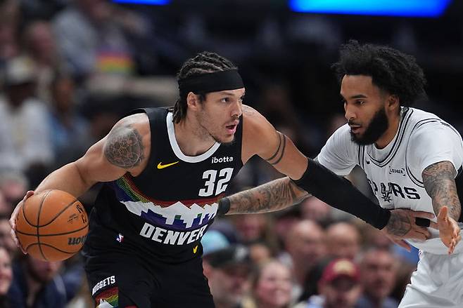 [덴버=AP/뉴시스] 미국프로농구(NBA) 덴버 너기츠의 애런 고든. 2026.04.04.