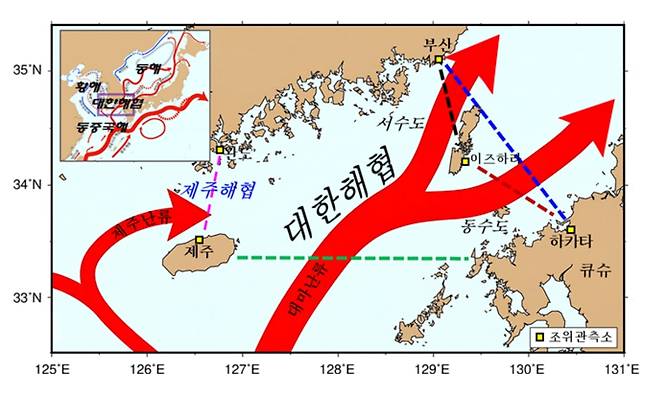 쿠로시오 해류 그래픽. 자료 제공=한국해양조사원