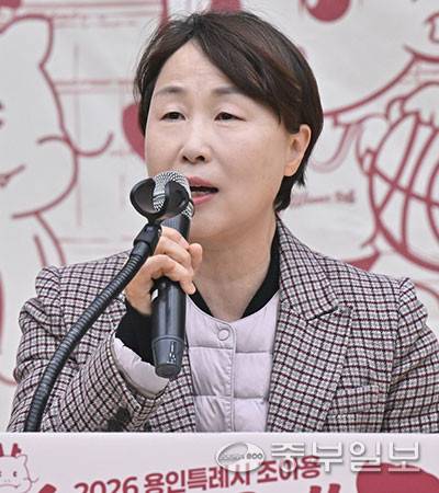 유진선 용인시의회 의장이 축사를 하고 있다. 김경민기자