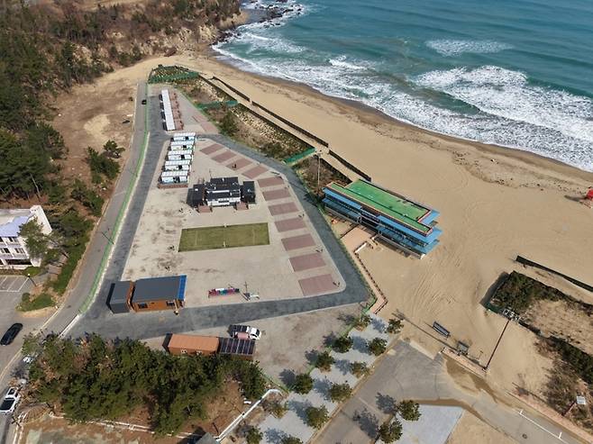 ▲ 포항시가 근로자들의 휴식과 재충전을 위한 문화공간으로 조성한 '근로자 다목적 야영장' 전경.