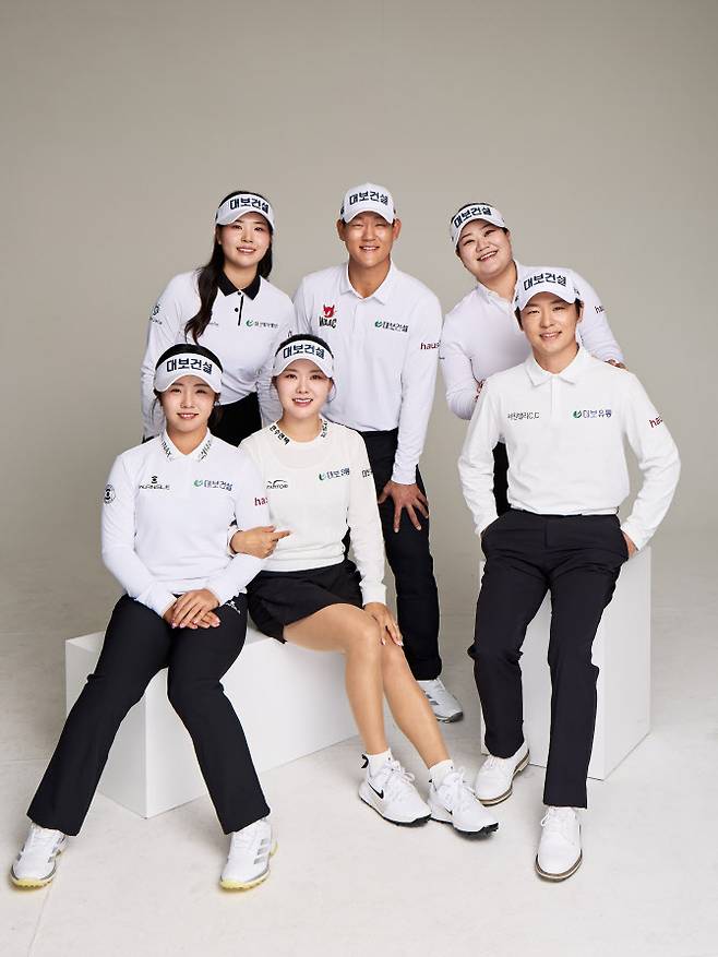 왼쪽 상단부터 시계 방향으로 황민정, 김민수, 송은아, 최민철, 서어진, 양효진.(사진=대보골프단 제공)