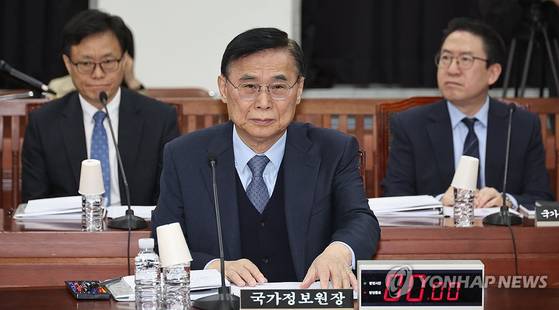 이종석 국가정보원장이 6일 서울 여의도 국회에서 열린 정보위원회 전체회의에 출석해 있다. 〈사진=국회사진기자단 / 연합뉴스〉