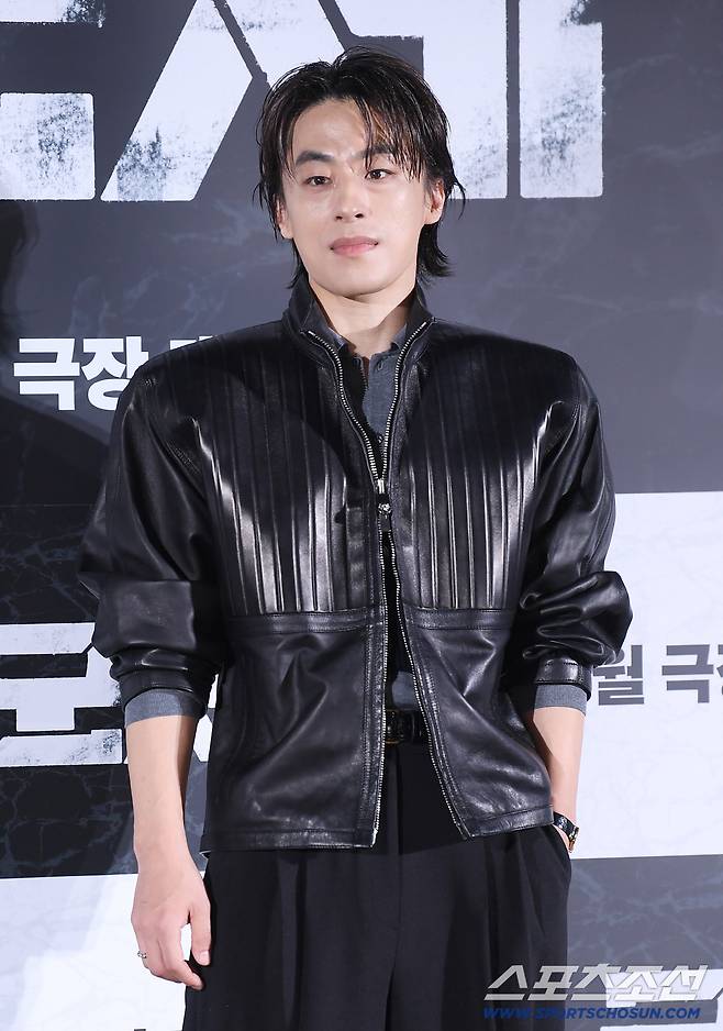 영화 '군체' 제작보고회가 6일 오전 서울 용산CGV에서 열렸다. 구교환이 포즈 취하고 있다. 정재근 기자 cjg@sportschosun.com/2026.4.6/