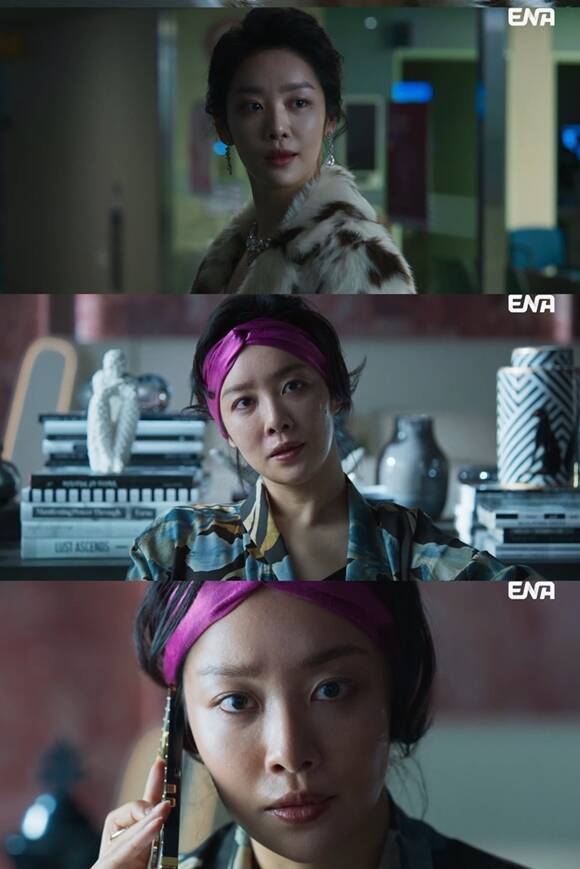 배우 차주영이 ENA 월화드라마 '클라이맥스'에서 연기 변주를 보여주며 호평을 얻고 있다. /ENA 방송화면 캡처