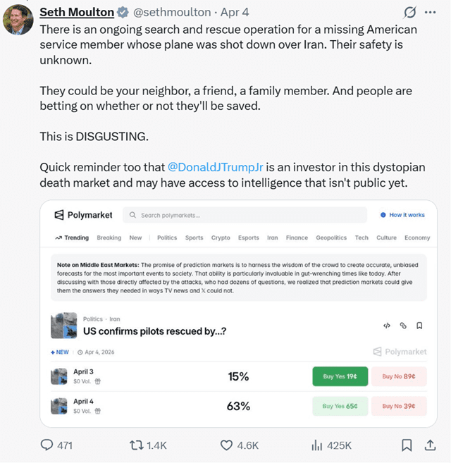 세스 몰튼 미국 민주당 의원 엑스(X) 캡처