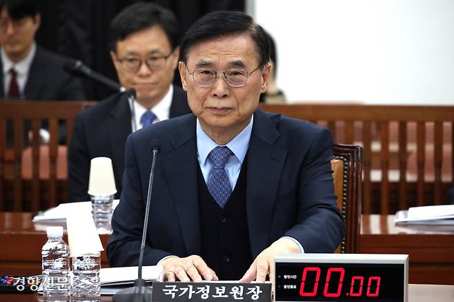 이종석 국가정보원장이 6일 국회 정보위원회 전체회의에 출석해 있다. 박민규 선임기자