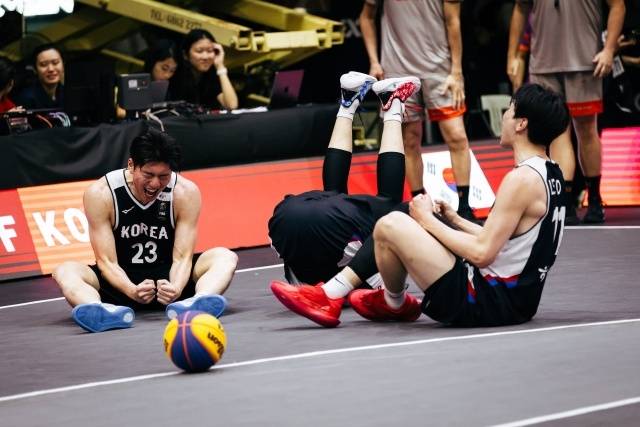 대학 최고 선수들로 구성된 대한민국 3x3 대표팀은, 역사상 최초 3x3 아시아컵 결승 진출이라는 성과를 냈다. 사진=FIBA 제공