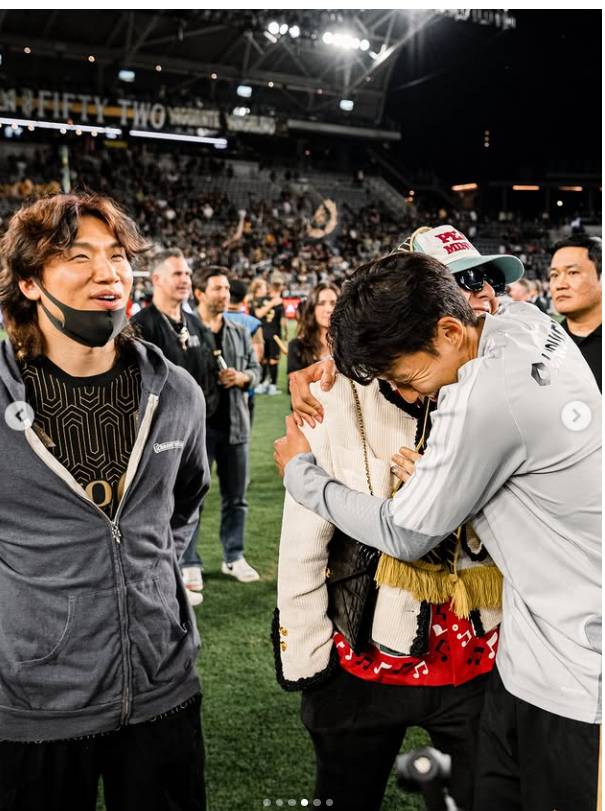 지드래곤 반기는 손흥민 LAFC 인스타그램 캡처